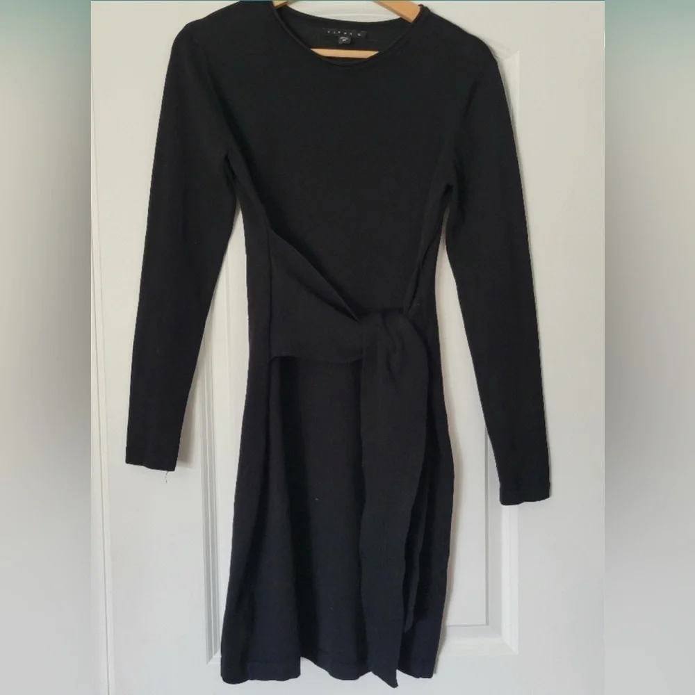 Tiana B. Classic Black Knit Dress Sz M - Picture 3 of 5